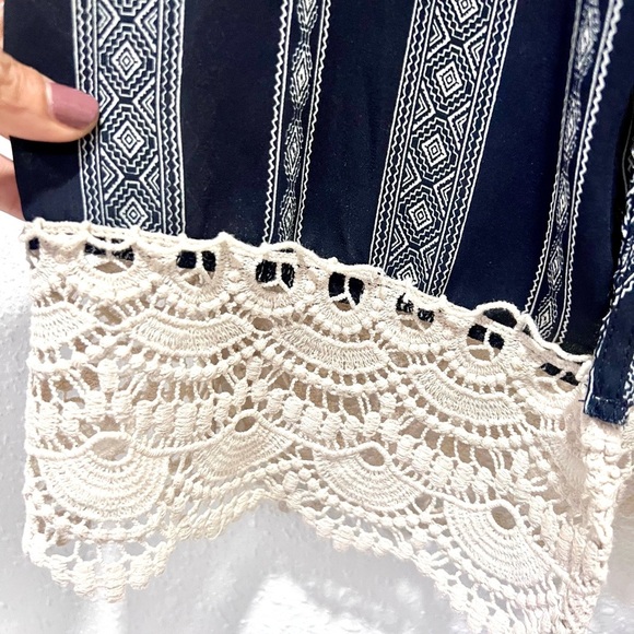 Xhilaration Black and White lace Patterned Cardigan XL - Picture 7 of 7